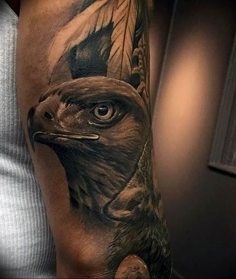 photo Golden Eagle tattoo 12.07.2019 №034 - example of drawing tattoo eagle - tattoovalue.net