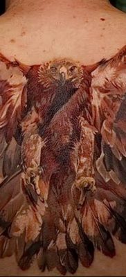 photo Golden Eagle tattoo 12.07.2019 №055 – example of drawing tattoo eagle – tattoovalue.net
