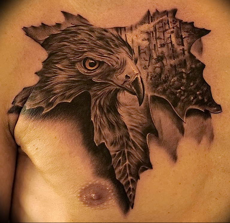 photo Golden Eagle tattoo 12.07.2019 №059 - example of drawing tattoo eagle - tattoovalue.net