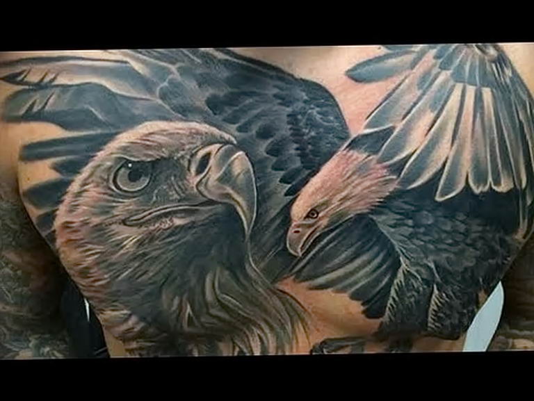 photo Golden Eagle tattoo 12.07.2019 №062 - example of drawing tattoo eagle - tattoovalue.net