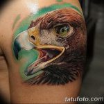 photo Golden Eagle tattoo 12.07.2019 №065 - example of drawing tattoo eagle - tattoovalue.net