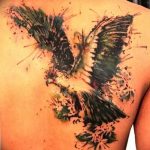 photo Golden Eagle tattoo 12.07.2019 №095 - example of drawing tattoo eagle - tattoovalue.net