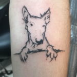 Photo bull terrier tattoo 11.08.2019 №043 - bull terrier tattoo example - tattoovalue.net