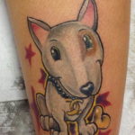 Photo bull terrier tattoo 11.08.2019 №051 - bull terrier tattoo example - tattoovalue.net