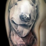 Photo bull terrier tattoo 11.08.2019 №001 - bull terrier tattoo example - tattoovalue.net