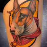 Photo bull terrier tattoo 11.08.2019 №015 - bull terrier tattoo example - tattoovalue.net