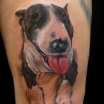 Photo bull terrier tattoo 11.08.2019 №018 - bull terrier tattoo example - tattoovalue.net