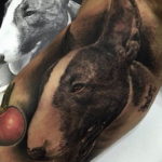 Photo bull terrier tattoo 11.08.2019 №034 - bull terrier tattoo example - tattoovalue.net