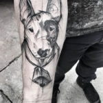 Photo bull terrier tattoo 11.08.2019 №070 - bull terrier tattoo example - tattoovalue.net