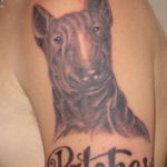 Photo bull terrier tattoo 11.08.2019 №088 - bull terrier tattoo example - tattoovalue.net