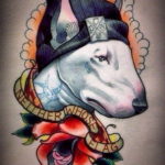 Photo bull terrier tattoo example 11.08.2019 №018 - tattoo bull terrier example - tattoovalue.net