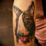Photo bull terrier tattoo example 11.08.2019 №027 - tattoo bull terrier example - tattoovalue.net