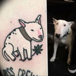 Photo bull terrier tattoo example 11.08.2019 №038 - tattoo bull terrier example - tattoovalue.net