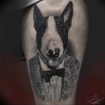 Photo calf bull terrier tattoo 11.08.2019 №005 - calf bull terrier tattoo example - tattoovalue.net