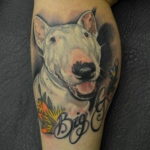 Photo calf bull terrier tattoo 11.08.2019 №001 - calf bull terrier tattoo example - tattoovalue.net