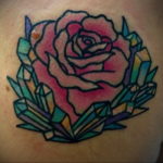 crystal and rose tattoo 30.09.2019 №016 -crystal tattoo- tattoovalue.net