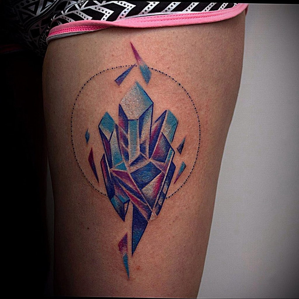 crystal leg tattoo 30.09.2019 №013 -crystal tattoo- tattoovalue.net