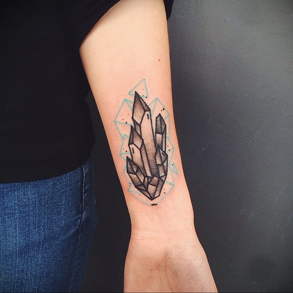 crystal tattoo on the arm 30.09.2019 №014 -crystal tattoo- tattoovalue.net