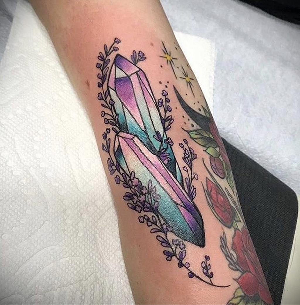 crystal tattoo on the arm 30.09.2019 №022 -crystal tattoo- tattoovalue.net