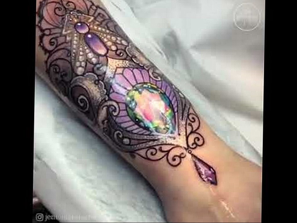 crystal tattoo on the arm 30.09.2019 №024 -crystal tattoo- tattoovalue.net
