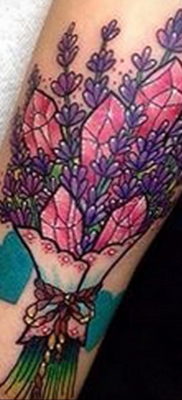 crystal tattoo with flowers 30.09.2019 №006 -crystal tattoo- tattoovalue.net