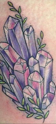 crystal tattoo with flowers 30.09.2019 №007 -crystal tattoo- tattoovalue.net