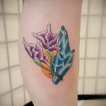 crystal tattoo with flowers 30.09.2019 №016 -crystal tattoo- tattoovalue.net