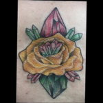 crystal tattoo with flowers 30.09.2019 №023 -crystal tattoo- tattoovalue.net