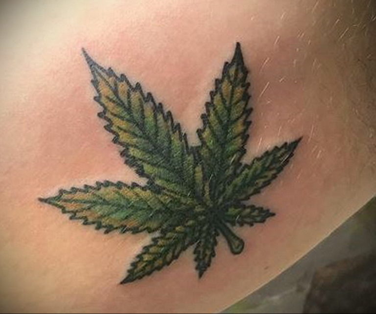 hemp leaf tattoo 30.09.2019 №002 -hemp (MARIJUANA) tattoo- tattoovalue ...