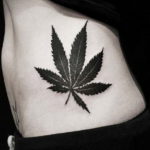 hemp leaf tattoo 30.09.2019 №004 -hemp (MARIJUANA) tattoo- tattoovalue.net