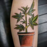 hemp leaf tattoo 30.09.2019 №021 -hemp (MARIJUANA) tattoo- tattoovalue.net