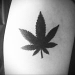 hemp leaf tattoo 30.09.2019 №006 -hemp (MARIJUANA) tattoo- tattoovalue.net