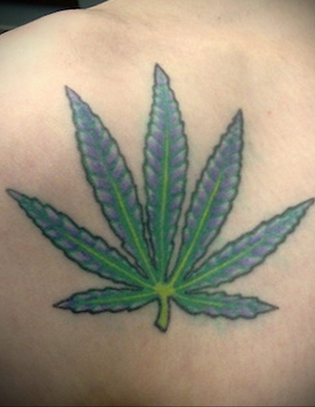 hemp leaf tattoo 30.09.2019 №015 -hemp (MARIJUANA) tattoo- tattoovalue.net