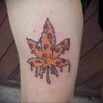hemp leaf tattoo 30.09.2019 №022 -hemp (MARIJUANA) tattoo- tattoovalue.net