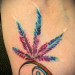 marijuana leaf tattoo 30.09.2019 №022 -hemp (MARIJUANA) tattoo- tattoovalue.net