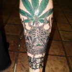 marijuana leaf tattoo 30.09.2019 №041 -hemp (MARIJUANA) tattoo- tattoovalue.net