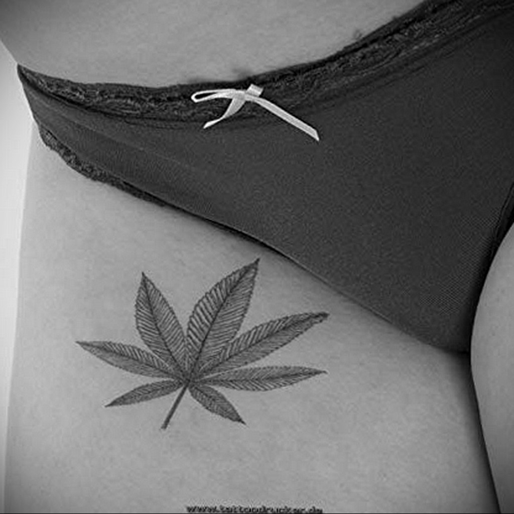 marijuana leaf tattoo 30.09.2019 №004 -hemp (MARIJUANA) tattoo- tattoovalue.net