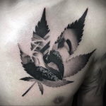 marijuana leaf tattoo 30.09.2019 №008 -hemp (MARIJUANA) tattoo- tattoovalue.net
