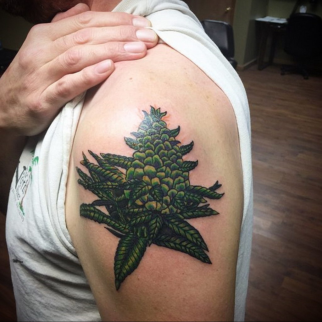 marijuana leaf tattoo 30.09.2019 №009 -hemp (MARIJUANA) tattoo- tattoovalue.net