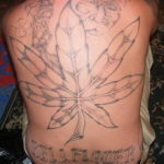 marijuana leaf tattoo 30.09.2019 №011 -hemp (MARIJUANA) tattoo- tattoovalue.net