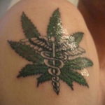 marijuana leaf tattoo 30.09.2019 №014 -hemp (MARIJUANA) tattoo- tattoovalue.net