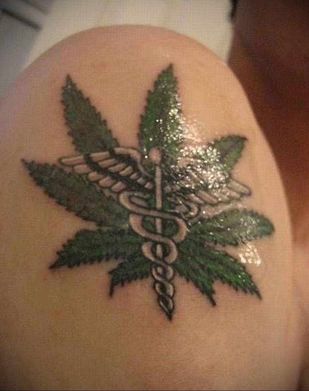 marijuana leaf tattoo 30.09.2019 №014 -hemp (MARIJUANA) tattoo- tattoovalue.net