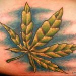 marijuana leaf tattoo 30.09.2019 №016 -hemp (MARIJUANA) tattoo- tattoovalue.net