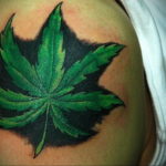 marijuana leaf tattoo 30.09.2019 №017 -hemp (MARIJUANA) tattoo- tattoovalue.net