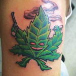 marijuana leaf tattoo 30.09.2019 №019 -hemp (MARIJUANA) tattoo- tattoovalue.net
