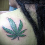 marijuana leaf tattoo 30.09.2019 №021 -hemp (MARIJUANA) tattoo- tattoovalue.net