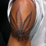 marijuana leaf tattoo 30.09.2019 №029 -hemp (MARIJUANA) tattoo- tattoovalue.net