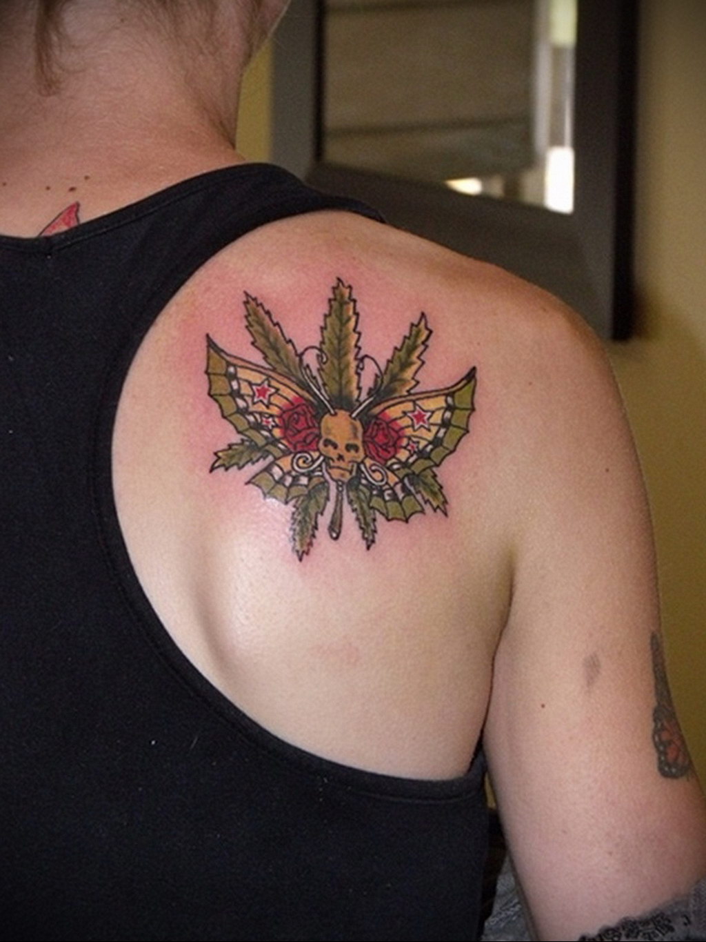 marijuana leaf tattoo 30.09.2019 №039 -hemp (MARIJUANA) tattoo- tattoovalue.net