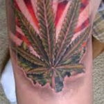 marijuana leaf tattoo 30.09.2019 №042 -hemp (MARIJUANA) tattoo- tattoovalue.net