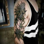 marijuana tattoo 30.09.2019 №003 -hemp (MARIJUANA) tattoo- tattoovalue.net